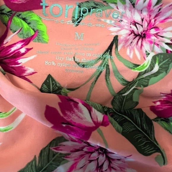 Tori Praver Floral Bikini Bottom Size Medium - Picture 3 of 4